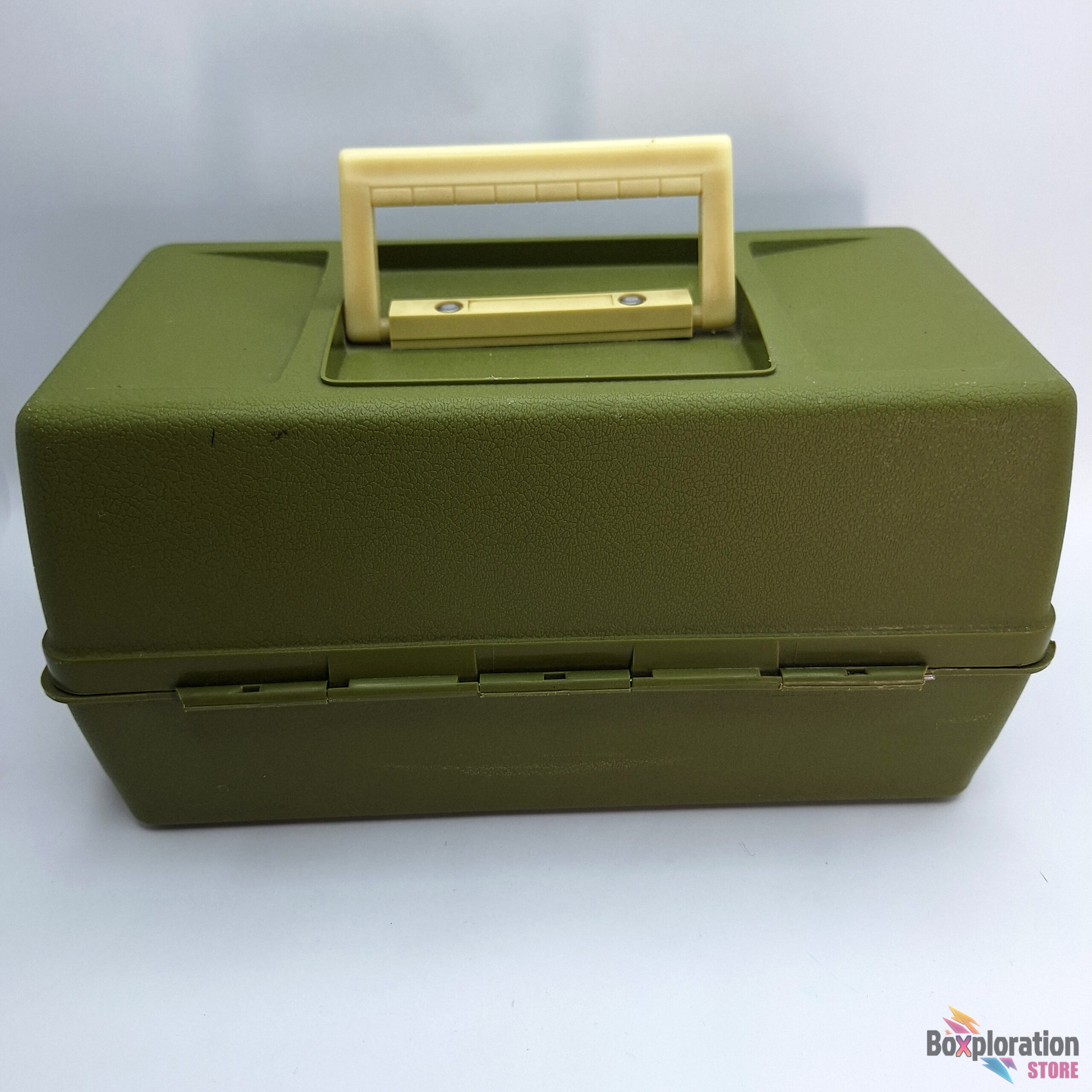 Old Pal Woodstream PF-1060 Fishing Tackle Box Vintage Green With Trays - Image 6