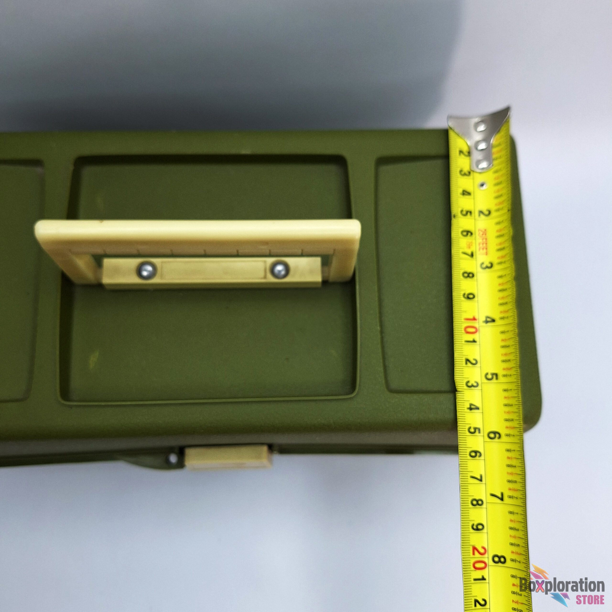 Old Pal Woodstream PF-1060 Fishing Tackle Box Vintage Green With Trays - Image 8