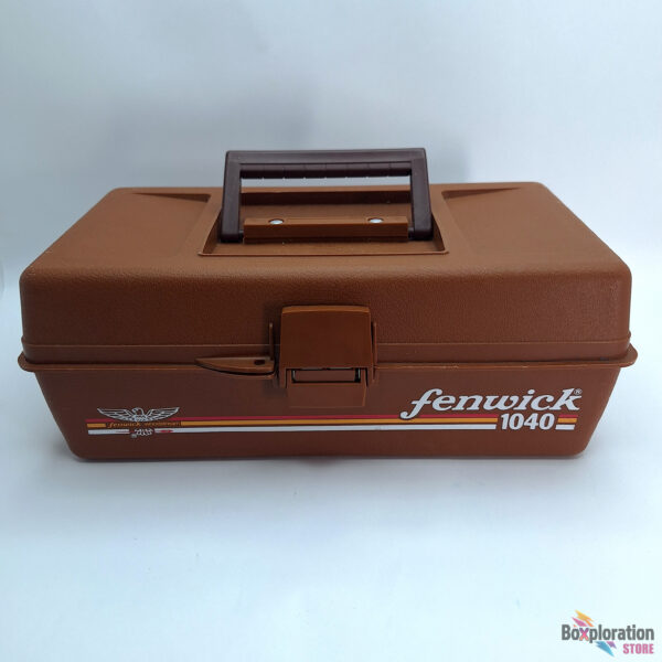 Vintage Brown Fishing Tackle Box Fenwick 1040