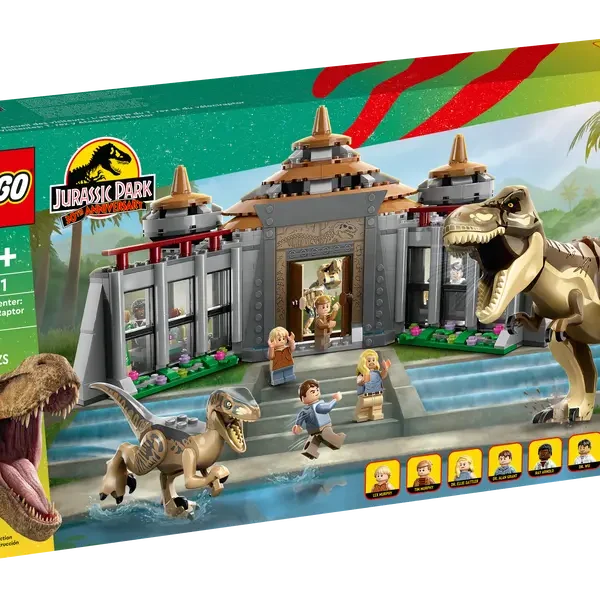 LEGO Jurassic World 76961 – Visitor Center: T. rex & Raptor Attack