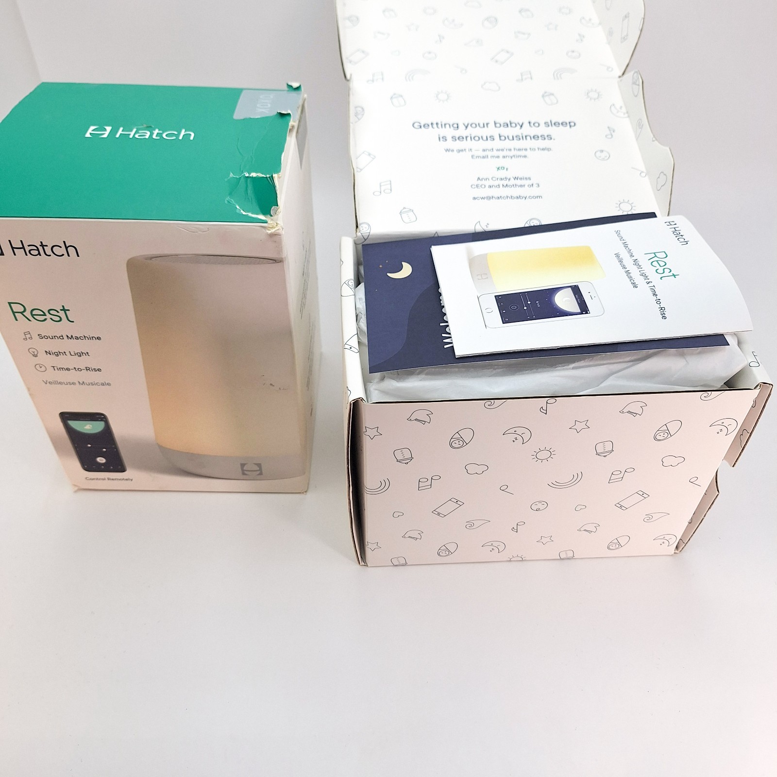 Hatch Rest 23920-HBREST White Baby Sound Machine Night Light - Image 2