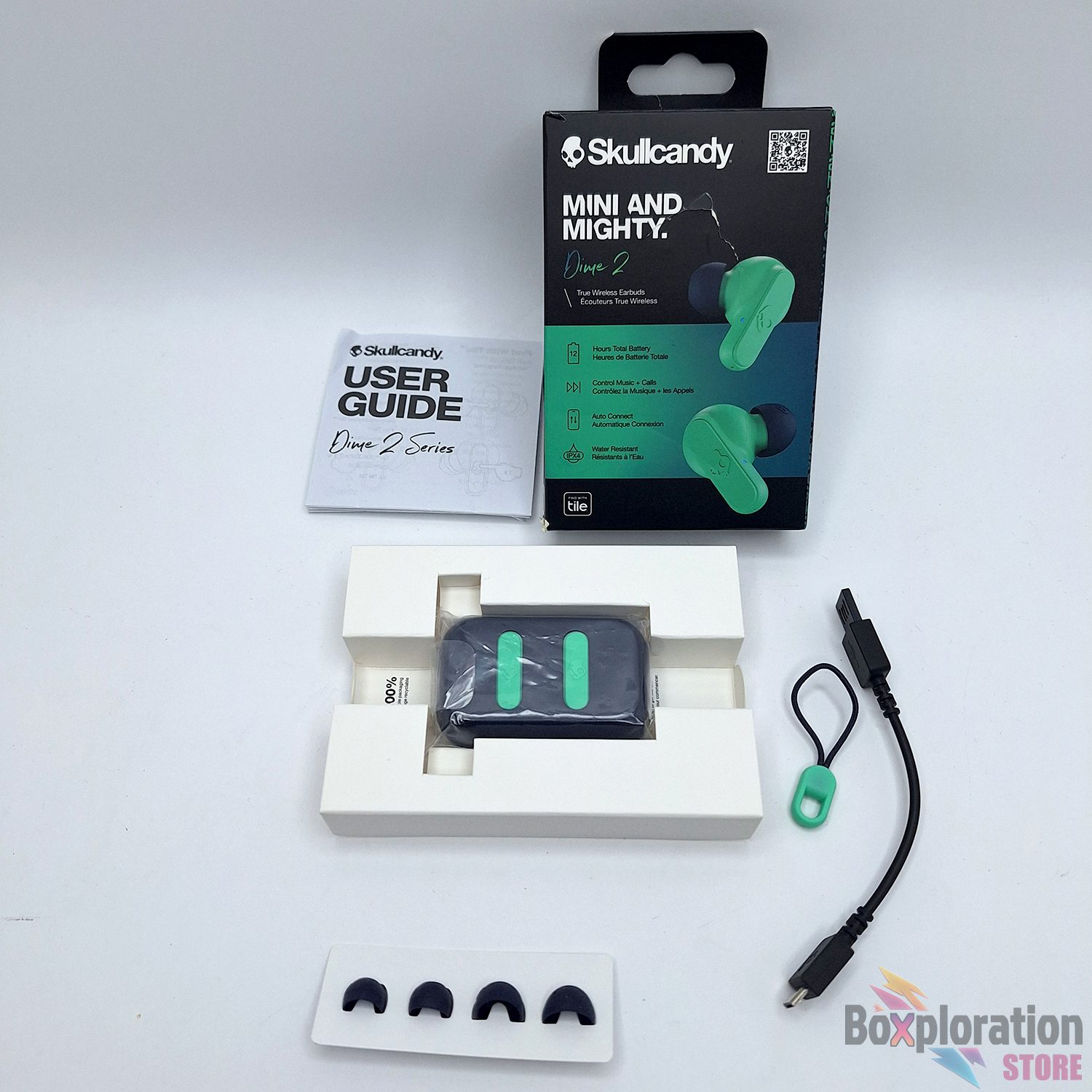 Skullcandy Dime 2 True Wireless Earbuds - Dark Blue / Green