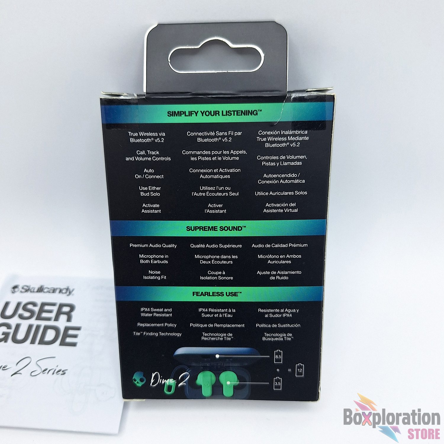Skullcandy Dime 2 True Wireless Earbuds - Dark Blue / Green - Image 3