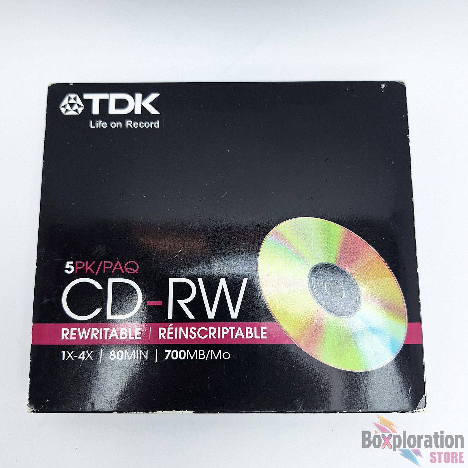 TDK Life on Record CD-RW 700MB Rewritable Media - 5-Pack Slim Jewel Cases