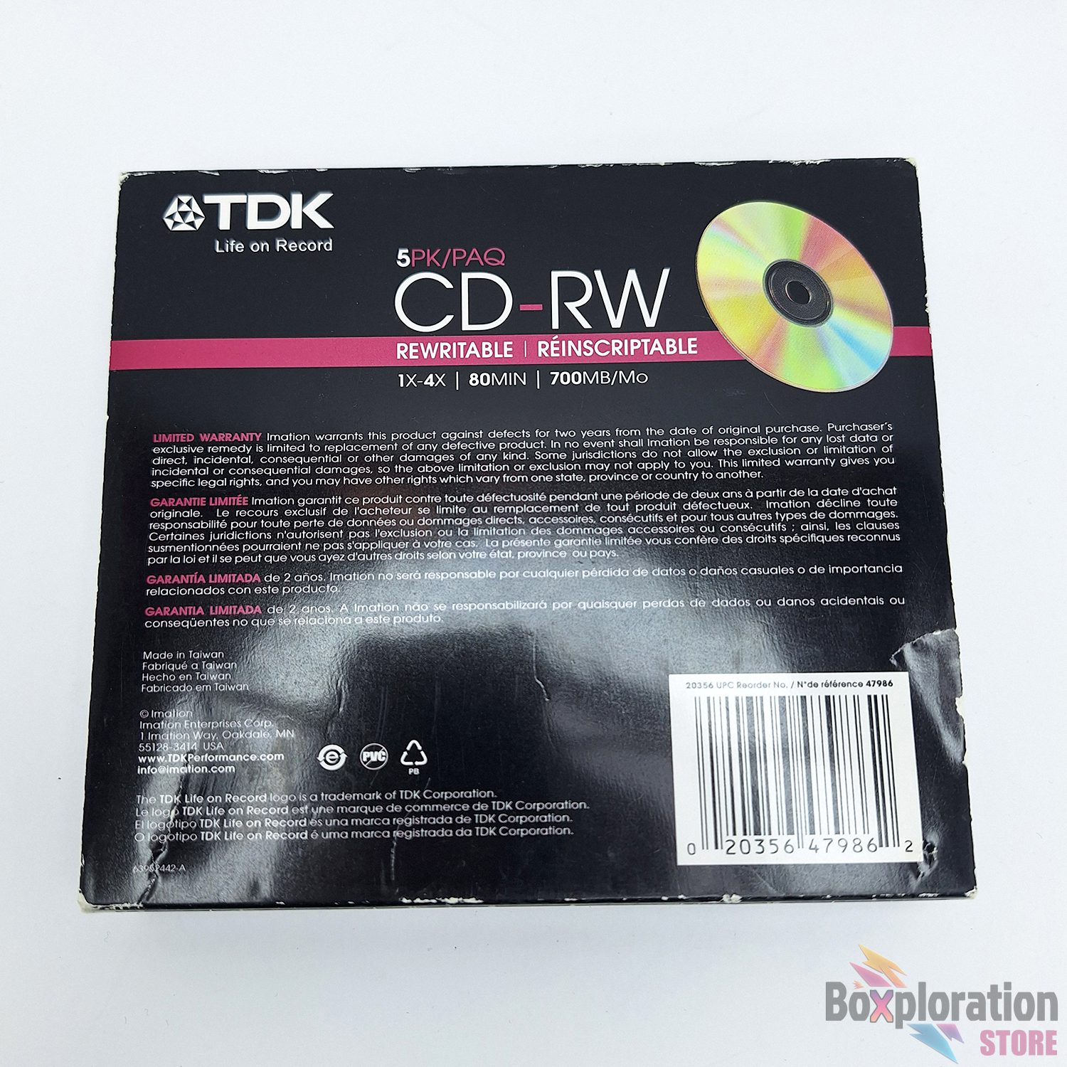 TDK Life on Record CD-RW 700MB Rewritable Media - 5-Pack Slim Jewel Cases - Image 3