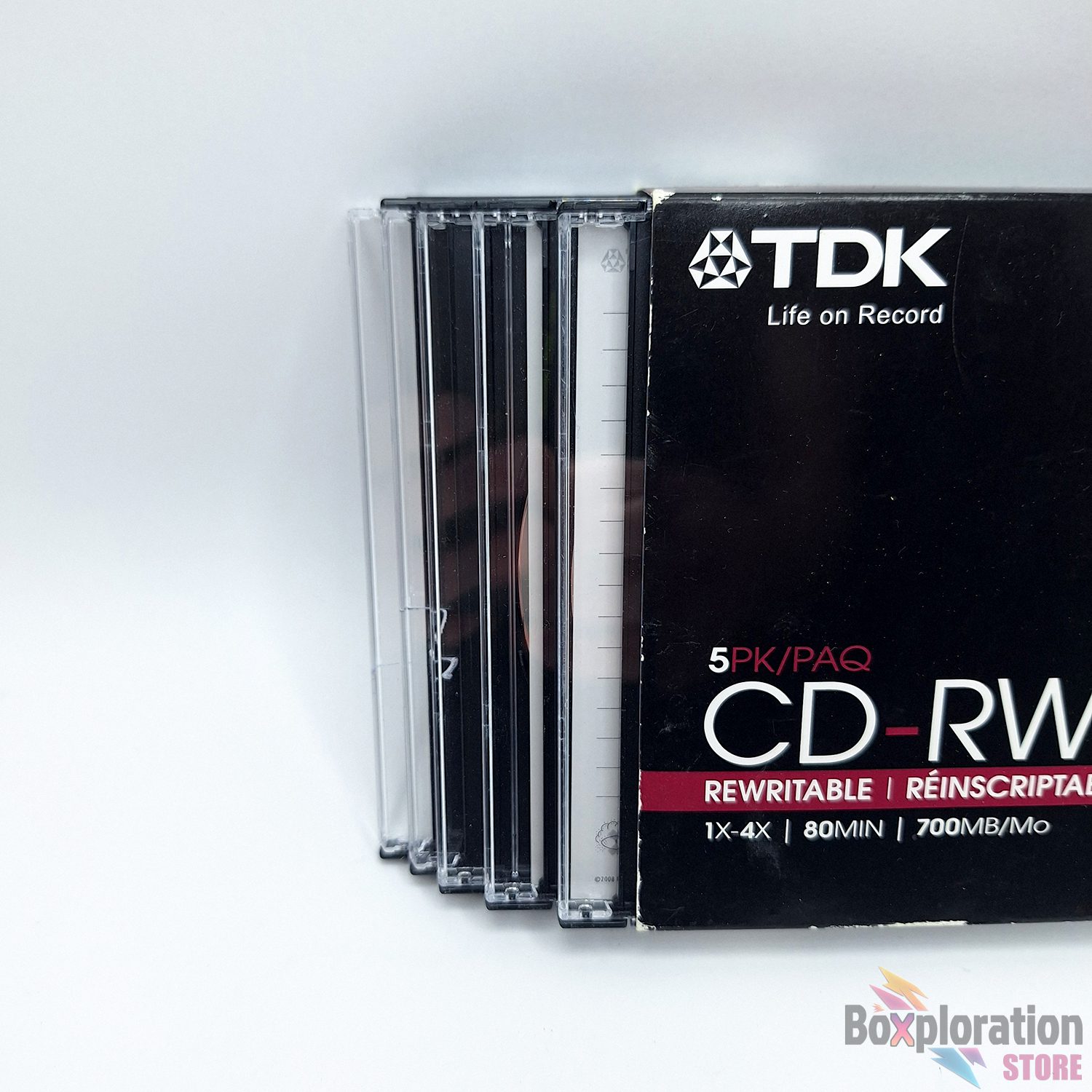 TDK Life on Record CD-RW 700MB Rewritable Media - 5-Pack Slim Jewel Cases - Image 4