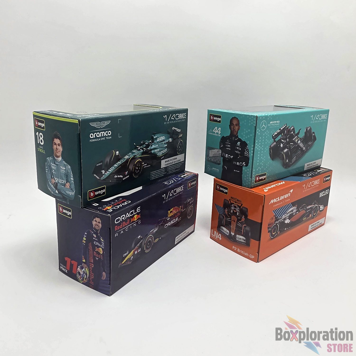 Bburago 1:43 Scale Formula 1 Die-Cast Collection Bundle (4 Cars) - Mercedes, McLaren, Aston Martin, Red Bull - Image 5