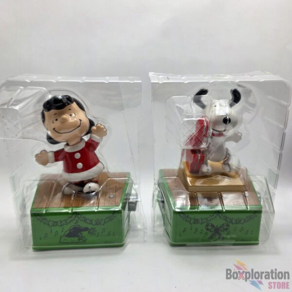Hallmark 2017 Peanuts Christmas Dance Party - Lucy & Snoopy Musical Figures Lot of 2
