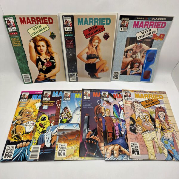 Lot of 9 Retro Comic Books - Married... with Children (Now Comics, 1990s)