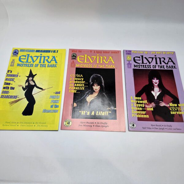 Lot of 3 Retro Comic Books - Elvira: Mistress of the Dark (Claypool / Eclipse)