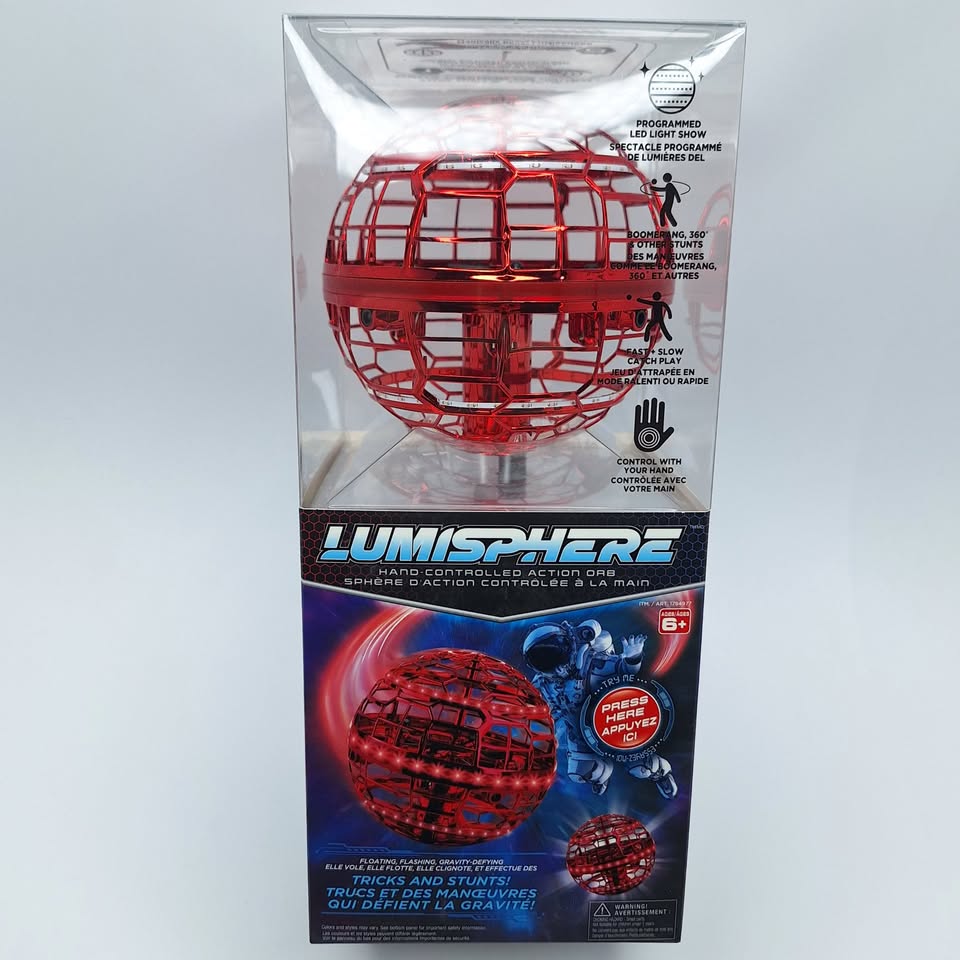 Lumisphere - Hand-Controlled Action Orb LED Lights Red UFO Drone Flying Ball - Image 2