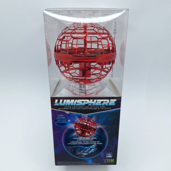 Lumisphere - Hand-Controlled Action Orb LED Lights Red UFO Drone Flying Ball